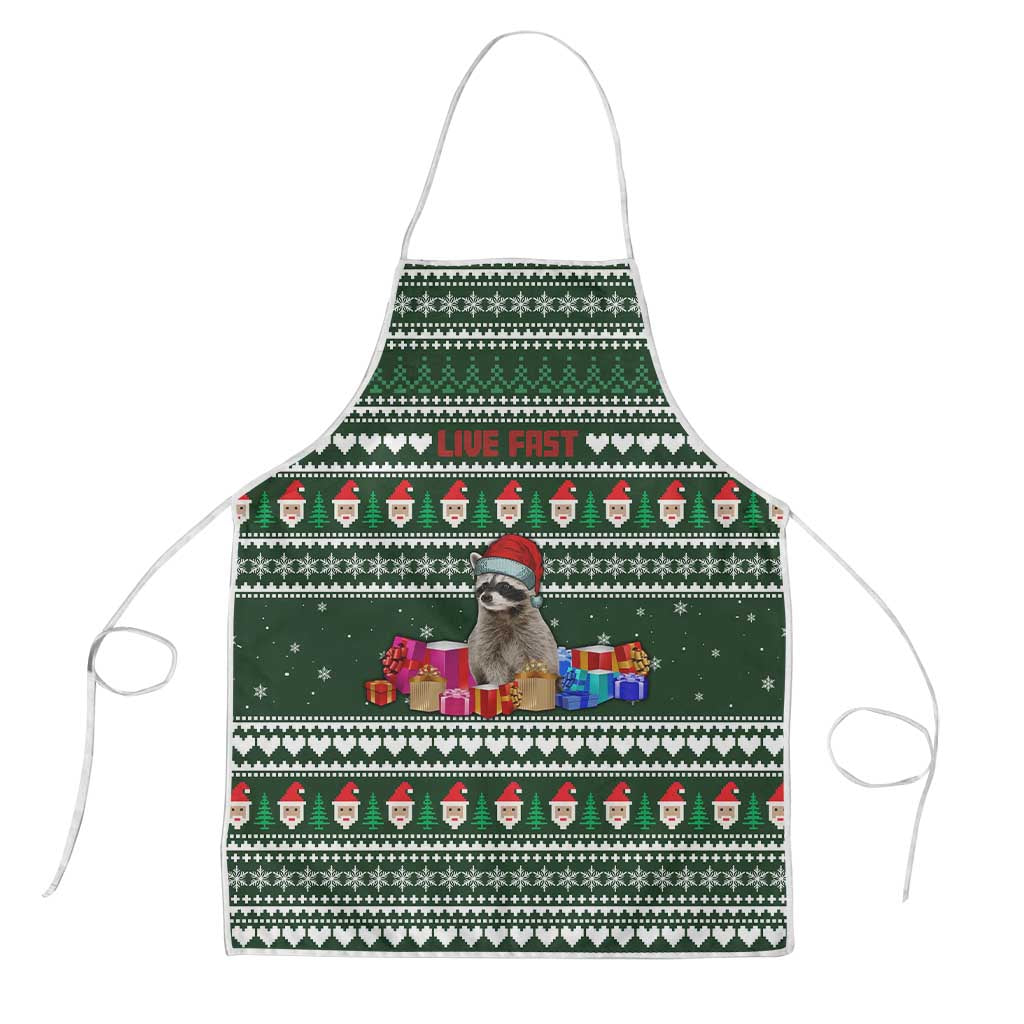 Sloth Christmas Apron with Santa Hat, Presents, and Festive Pattern - Wonder Print Shop