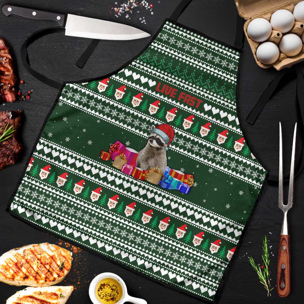 Sloth Christmas Apron with Santa Hat, Presents, and Festive Pattern - Wonder Print Shop