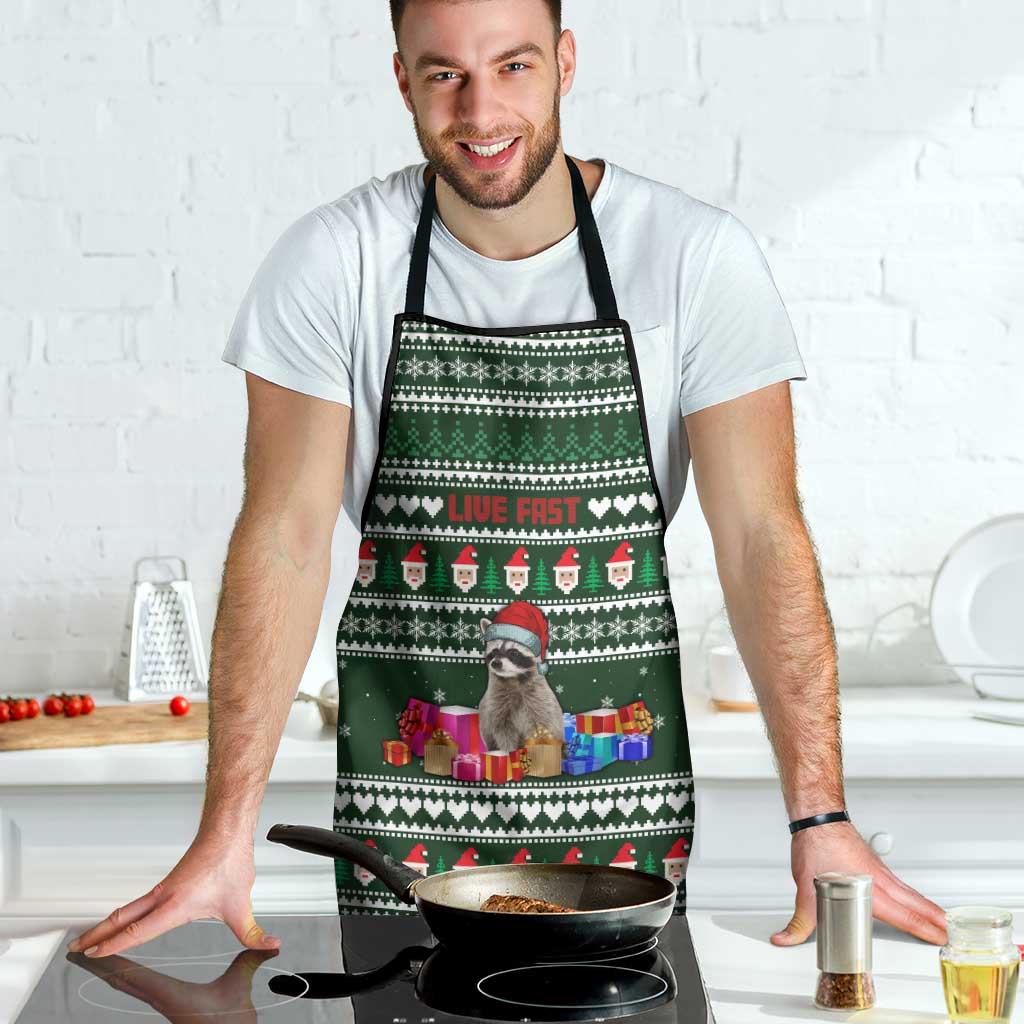 Sloth Christmas Apron with Santa Hat, Presents, and Festive Pattern - Wonder Print Shop