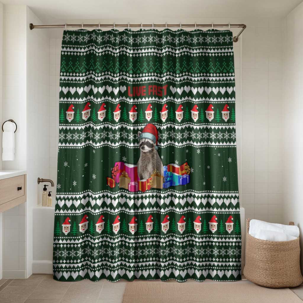 Sloth Christmas Bathroom Set with Santa Hat, Presents, and Festive Pattern - Wonder Print Shop