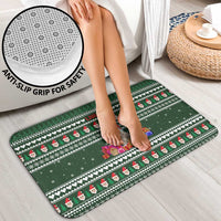 Sloth Christmas Bathroom Set with Santa Hat, Presents, and Festive Pattern - Wonder Print Shop