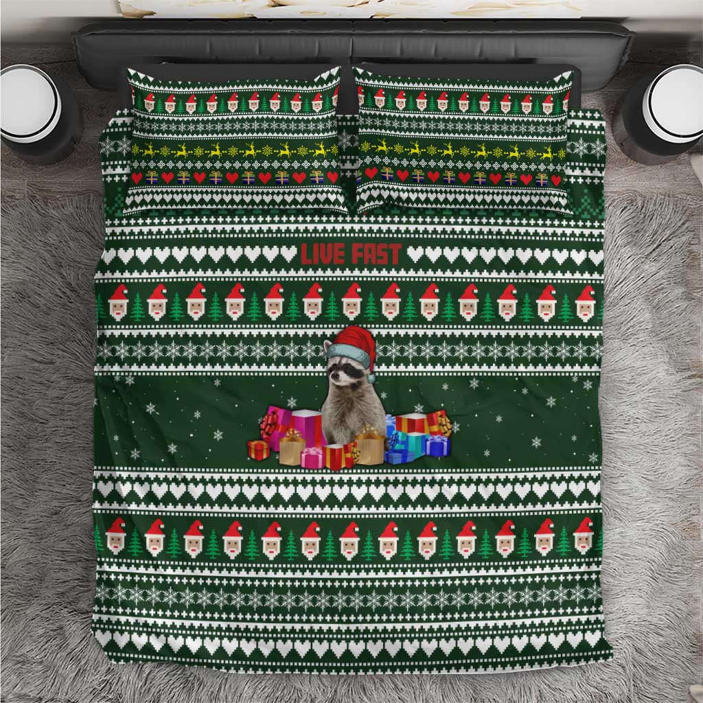 Sloth Christmas Bedding Set with Santa Hat, Presents, and Festive Pattern - Wonder Print Shop