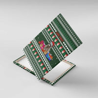 Sloth Christmas Canvas Wall Art with Santa Hat, Presents, and Festive Pattern - Wonder Print Shop