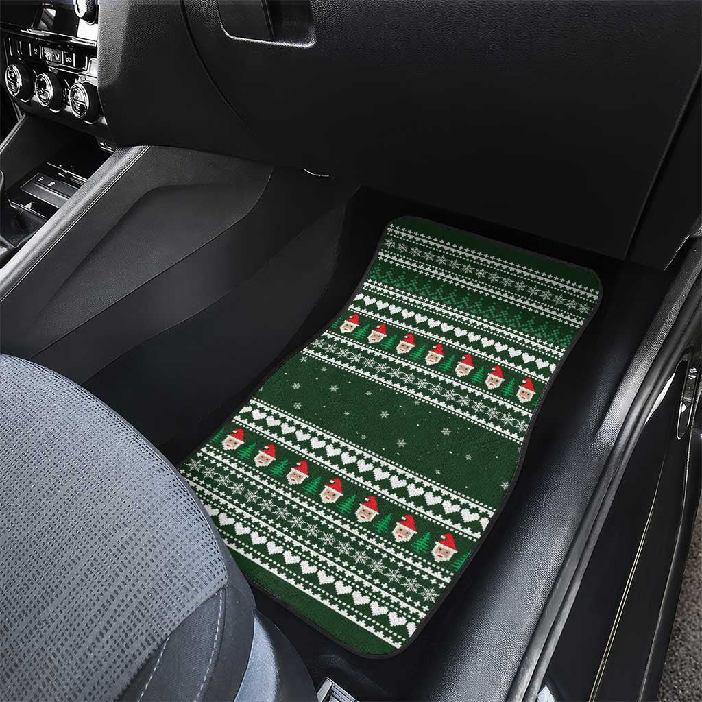 Sloth Christmas Car Mats with Santa Hat, Presents, and Festive Pattern - Wonder Print Shop