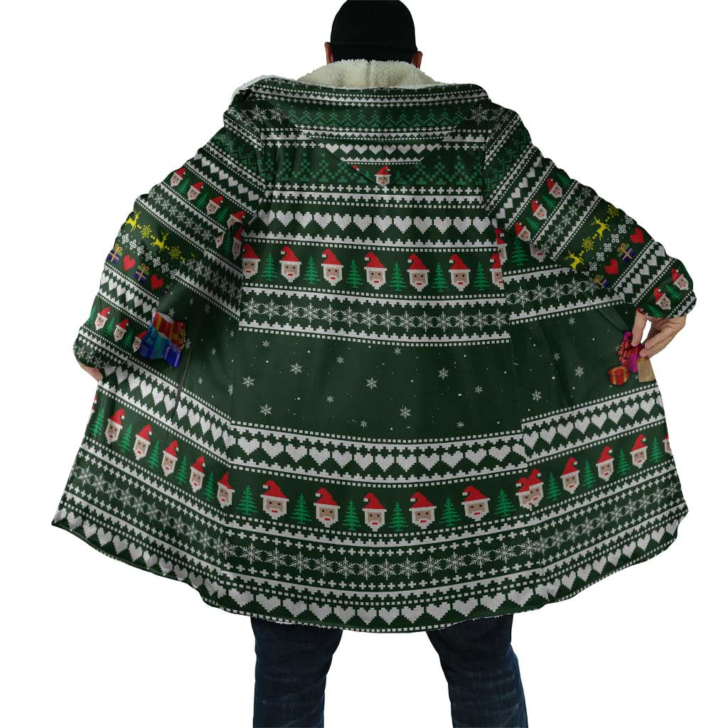Sloth Christmas Cloak with Santa Hat, Presents, and Festive Pattern - Wonder Print Shop