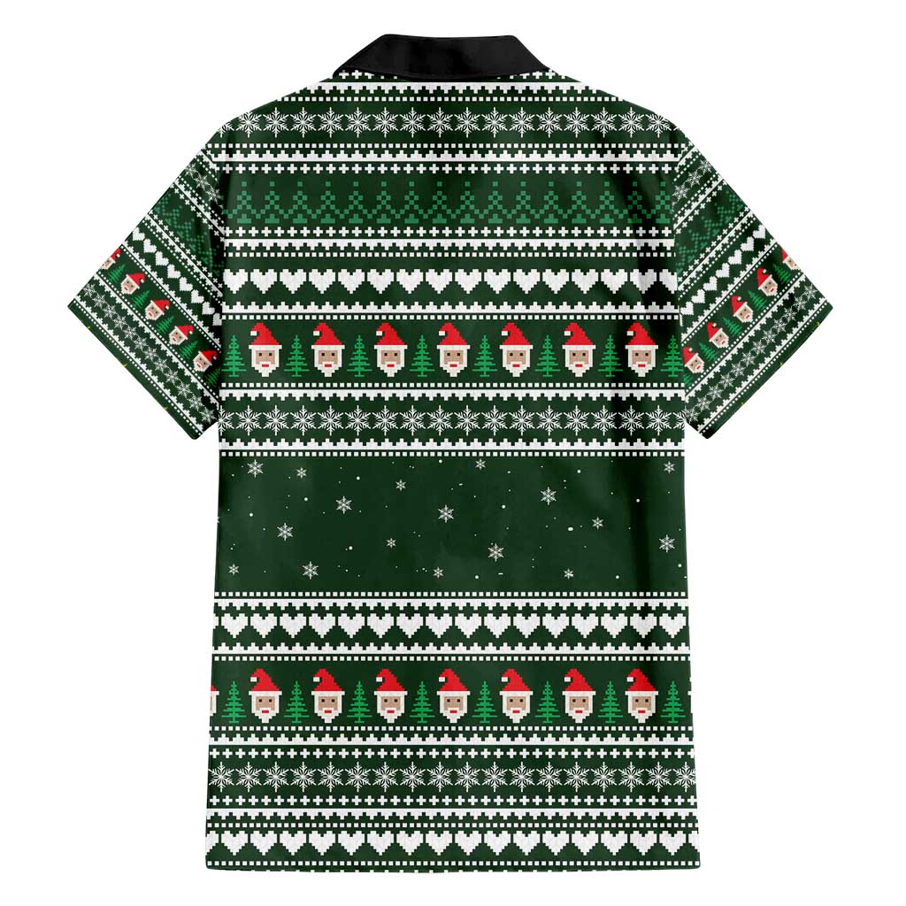 Sloth Christmas Family Matching Short Sleeve Bodycon Dress and Hawaiian Shirt with Santa Hat, Presents, and Festive Pattern - Wonder Print Shop