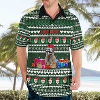 Sloth Christmas Hawaiian Shirt with Santa Hat, Presents, and Festive Pattern - Wonder Print Shop