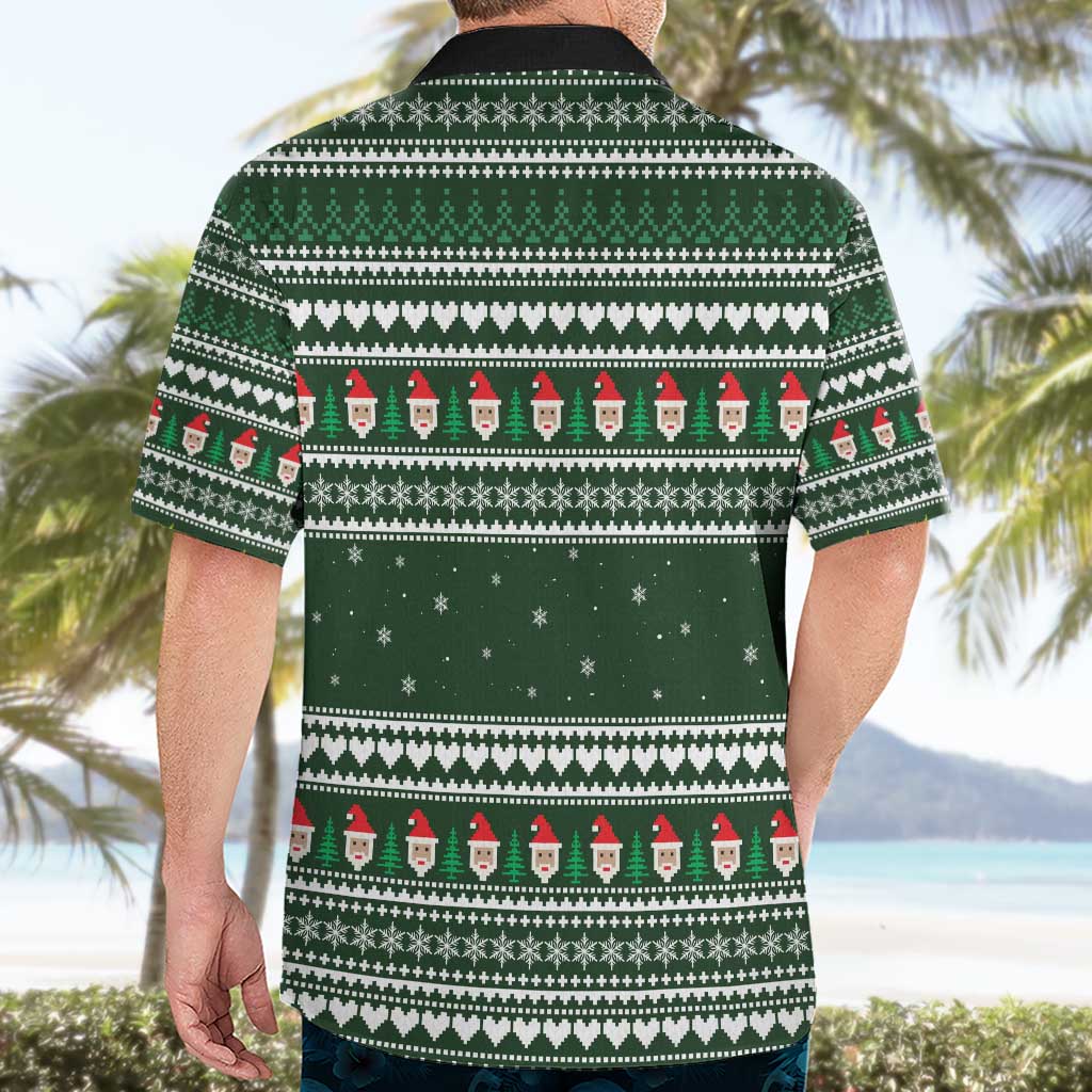 Sloth Christmas Hawaiian Shirt with Santa Hat, Presents, and Festive Pattern - Wonder Print Shop