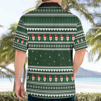 Sloth Christmas Hawaiian Shirt with Santa Hat, Presents, and Festive Pattern - Wonder Print Shop