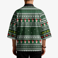 Sloth Christmas Kimono with Santa Hat, Presents, and Festive Pattern - Wonder Print Shop