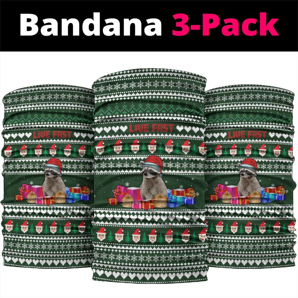 Sloth Christmas Neck Gaiter with Santa Hat, Presents, and Festive Pattern - Wonder Print Shop