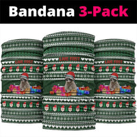 Sloth Christmas Neck Gaiter with Santa Hat, Presents, and Festive Pattern - Wonder Print Shop