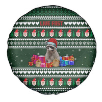 Sloth Christmas Spare Tire Cover with Santa Hat, Presents, and Festive Pattern - Wonder Print Shop