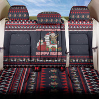 Llama and Snowman Back Car Seat Cover with Gifts and Nordic Pattern - Wonder Print Shop