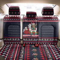 Llama and Snowman Back Car Seat Cover with Gifts and Nordic Pattern - Wonder Print Shop