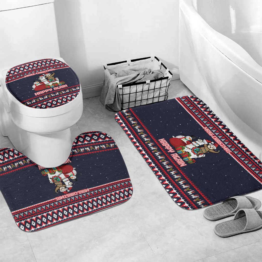 Llama and Snowman Bathroom Set with Gifts and Nordic Pattern - Wonder Print Shop