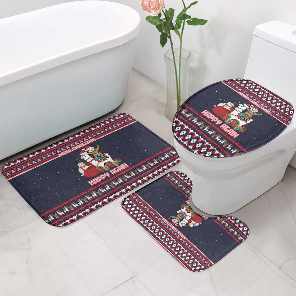 Llama and Snowman Bathroom Set with Gifts and Nordic Pattern - Wonder Print Shop