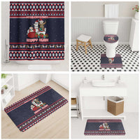 Llama and Snowman Bathroom Set with Gifts and Nordic Pattern - Wonder Print Shop