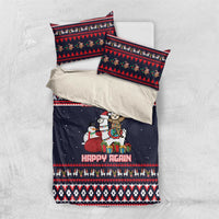 Llama and Snowman Bedding Set with Gifts and Nordic Pattern - Wonder Print Shop