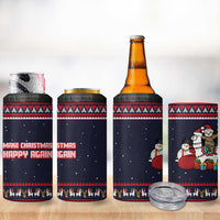 Llama and Snowman 4 in 1 Can Cooler Tumbler with Gifts and Nordic Pattern - Wonder Print Shop