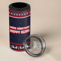 Llama and Snowman 4 in 1 Can Cooler Tumbler with Gifts and Nordic Pattern - Wonder Print Shop