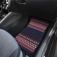 Llama and Snowman Car Mats with Gifts and Nordic Pattern - Wonder Print Shop