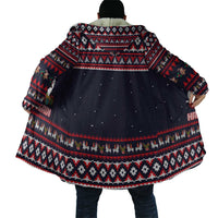 Llama and Snowman Cloak with Gifts and Nordic Pattern - Wonder Print Shop