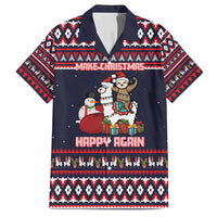 Llama and Snowman Family Matching Long Sleeve Bodycon Dress and Hawaiian Shirt with Gifts and Nordic Pattern - Wonder Print Shop