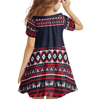 Llama and Snowman Family Matching Puletasi and Hawaiian Shirt with Gifts and Nordic Pattern - Wonder Print Shop