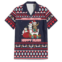 Llama and Snowman Family Matching Tank Maxi Dress and Hawaiian Shirt with Gifts and Nordic Pattern - Wonder Print Shop