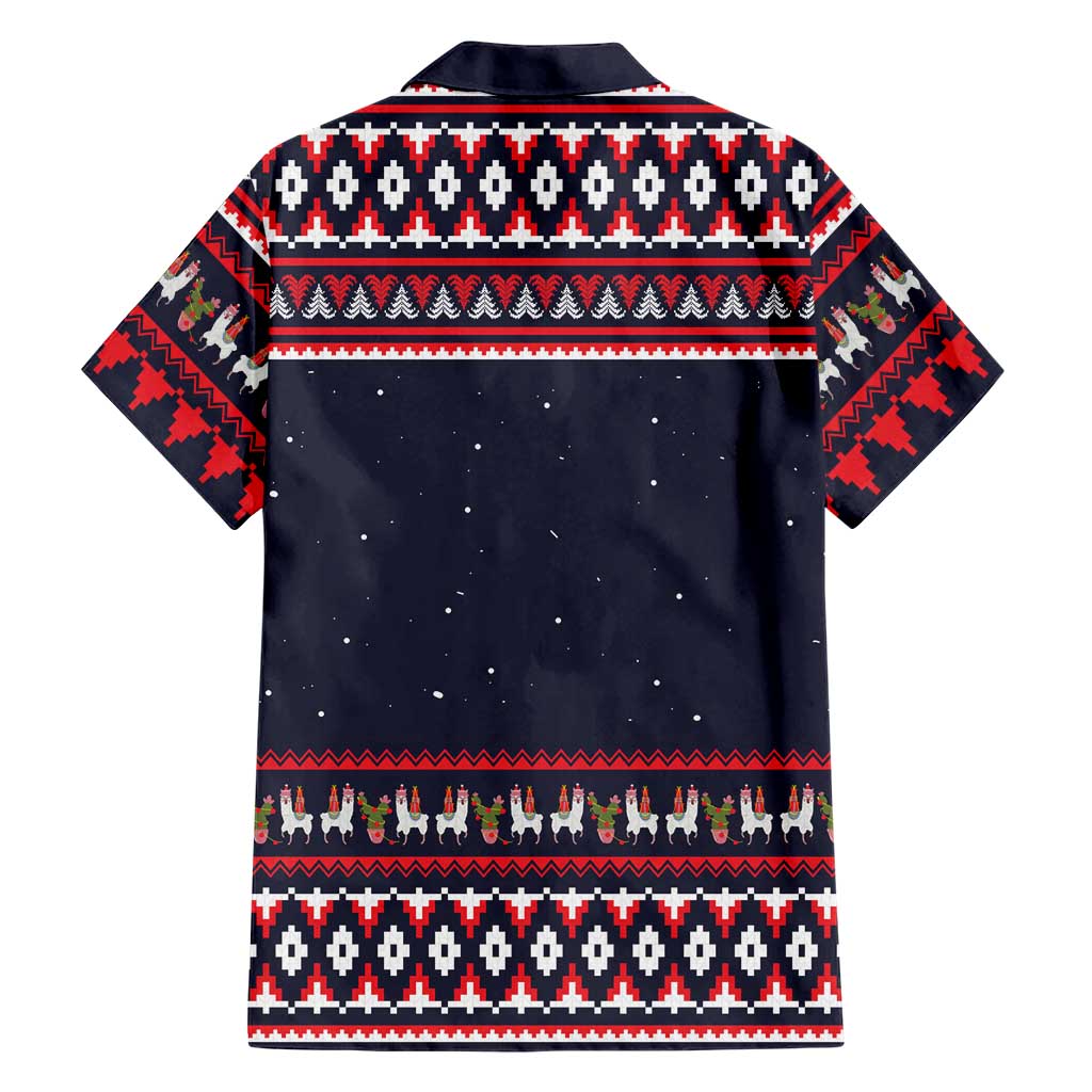 Llama and Snowman Family Matching Tank Maxi Dress and Hawaiian Shirt with Gifts and Nordic Pattern - Wonder Print Shop