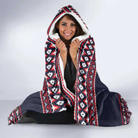 Llama and Snowman Hooded Blanket with Gifts and Nordic Pattern - Wonder Print Shop