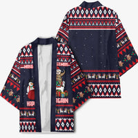 Llama and Snowman Kimono with Gifts and Nordic Pattern - Wonder Print Shop