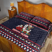 Llama and Snowman Quilt Bed Set with Gifts and Nordic Pattern - Wonder Print Shop