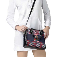 Llama and Snowman Shoulder Handbag with Gifts and Nordic Pattern - Wonder Print Shop