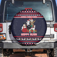 Llama and Snowman Spare Tire Cover with Gifts and Nordic Pattern - Wonder Print Shop