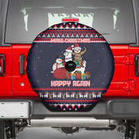 Llama and Snowman Spare Tire Cover with Gifts and Nordic Pattern - Wonder Print Shop