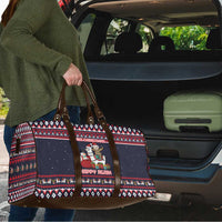 Llama and Snowman Travel Bag with Gifts and Nordic Pattern - Wonder Print Shop