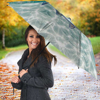 Striped Bass Fishing Umbrella with Underwater Ocean Scene and Teal Water Pattern - Wonder Print Shop