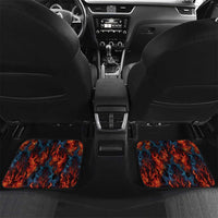 Custom Flaming Skull Bowling Car Mats with Fiery Pins and Intense Red Blue Flame Pattern - Wonder Print Shop