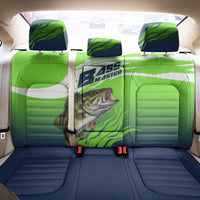 Bass Master Fishing Back Car Seat Cover with Jumping Largemouth Bass and Green Wave Pattern - Wonder Print Shop
