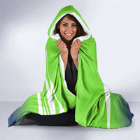 Bass Master Fishing Hooded Blanket with Jumping Largemouth Bass and Green Wave Pattern - Wonder Print Shop