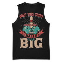 Custom Bowling Balls Basketball Jersey with Does This Shirt Make My Balls Look Big Quote and Retro Argyle Pattern - Wonder Print Shop