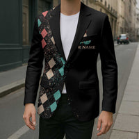 Custom Bowling Balls Blazer with Does This Shirt Make My Balls Look Big Quote and Retro Argyle Pattern - Wonder Print Shop