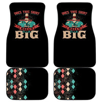 Bowling Balls Car Mats with Does This Shirt Make My Balls Look Big Quote and Retro Argyle Pattern - Wonder Print Shop