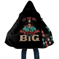 Custom Bowling Balls Cloak with Does This Shirt Make My Balls Look Big Quote and Retro Argyle Pattern - Wonder Print Shop