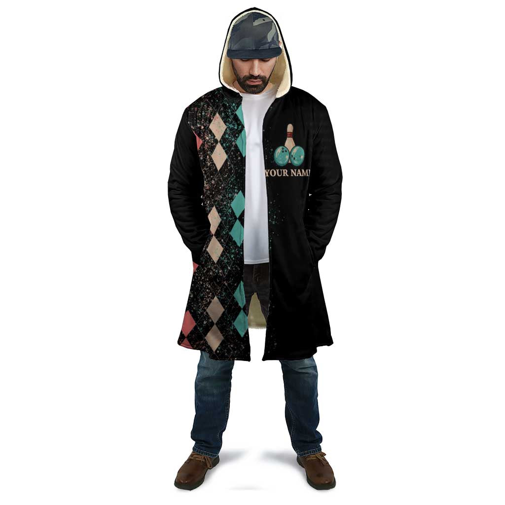 Custom Bowling Balls Cloak with Does This Shirt Make My Balls Look Big Quote and Retro Argyle Pattern - Wonder Print Shop