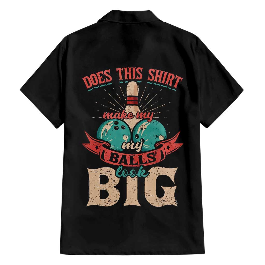 Custom Bowling Balls Family Matching Long Sleeve Bodycon Dress and Hawaiian Shirt with Does This Shirt Make My Balls Look Big Quote and Retro Argyle Pattern - Wonder Print Shop