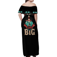 Custom Bowling Balls Family Matching Off Shoulder Maxi Dress and Hawaiian Shirt with Does This Shirt Make My Balls Look Big Quote and Retro Argyle Pattern - Wonder Print Shop