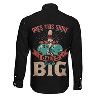Custom Bowling Balls Family Matching Off Shoulder Short Dress and Hawaiian Shirt with Does This Shirt Make My Balls Look Big Quote and Retro Argyle Pattern - Wonder Print Shop